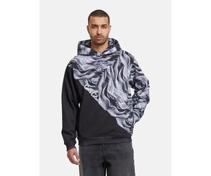 weicher Carlo Colucci Herren Hoodie Rippbündchen Kapuze mit Baumwolle Schwarz L