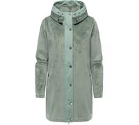 Kurzmantel RAGWEAR "Cousy Bonded YOUMODO", Damen, Gr. L (40), graugrün, Obermaterial 1: 91% Polyester, 9% Elasthan, Obermaterial 2: 94% Polyester, 6% Elasthan, gerade Po-bedeckend, hoch geschlossener 