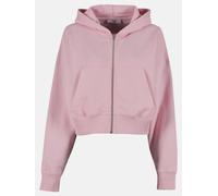 weicher DEF Damen Hoodie Reißverschluss Taschen mit Baumwolle Rosa L