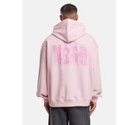 weicher DEF Herren Hoodie Rippstrick Kapuze mit Baumwolle Rosa S