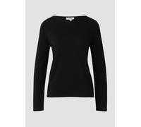 Weicher Feinstrickpullover mit Rollkanten 48 schwarz 2168768.9999.48