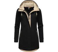 Fellimitatmantel RAGWEAR "Letti Teddy-Fleece" Gr. 5XL (50), schwarz Damen Mäntel (82200425-5XL) schwarz