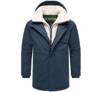 Weicher Herren Kurzmantel mit abnehmbarem Teddyfleece-Kragen "Navroos XX" Navy L