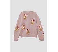 Weicher Loose Fit Strickpullover mit Weihnachtsmotiven 116/122 pink|mehrfarbig 2170365.45X4.116_122