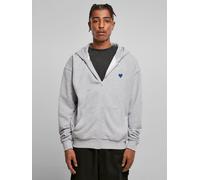 weicher Mister Tee Herren Hoodie Reißverschluss Kapuze 460 g/m² mit Baumwolle Grau 4XL