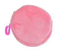 Weicher Stoff, Bonbonfarben, rund, Münzbörse, Schlüsselanhänger, kleiner Geldhalter, stilvolle Plüsch-Geldbörse, Schlüsselanhänger, Schmuck für Frauen, tragbare Münztasche, C, Einheitsgröße