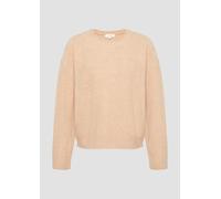 s.Oliver Weicher Strickpullover aus Bouclé Hellbraun 44