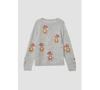 Weicher Strickpullover mit Weihnachtsmotiven 140 grau 2170174.94X4.140