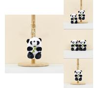 Weicher, umarmbarer Panda-Plüsch-Schlüsselanhänger, kuschelige Tier-Puppentaschen-Dekoration
