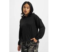 weicher Urban Classics Damen Hoodie große Kapuze Rippbündchen 300 g/m² Schwarz M