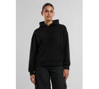 weicher Urban Classics Damen Hoodie Rippbündchen Kapuze Schwarz S