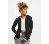 Urban Classics Damen Kapuzenpullover Athletic Interlock mit Reißverschluss Schwarz Gr. S