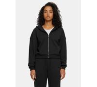 weicher Urban Classics Damen Hoodie Stretch Reißverschluss Taschen mit Baumwolle Schwarz XS