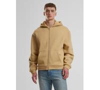 weicher URBAN CLASSICS Herren Hoodie Kordelzug Reißverschluss 330 g/m² mit Baumwolle Beige 4XL