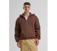 weicher Urban Classics Herren Hoodie Kordelzug Reißverschluss 330 g/m² mit Baumwolle Braun XS