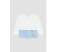 Weiches Baumwoll-Longsleeve mit Volantdetail 74 blau|weiß 2161409.0100.74