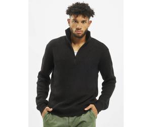 weiches Brandit Herren Sweatshirt Reißverschluss Schwarz 3XL
