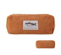 Weiches Federmäppchen - Cord Shark Briefpapiertüte, Niedliches Besticktes Design, Multifunktions-Aufbewahrungstasche | Kreative Tragbare Tier Bleistifttasche Für Kinder, Schulreisen, Bürobedarf, Light