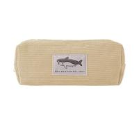Weiches Federmäppchen - Cord Shark Briefpapiertüte, Niedliches Besticktes Design, Multifunktions-Aufbewahrungstasche | Kreative Tragbare Tier Bleistifttasche Für Kinder, Schulreisen, Bürobedarf, Beige
