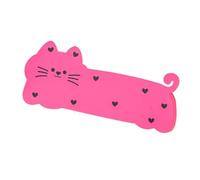 Weiches Federmäppchen, Katzen-Federmäppchen, Silikon-Organizer, flexible stabile Aufbewahrung, niedlicher Schulbedarf-Halter, ideal für Kinder, Studenten, 22 x 5 x 9 cm, Grün/Rosa, 1 Stück, rose