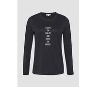 Weiches Jerseyshirt mit Frontprint und Schmucksteinen 42 schwarz 2156420.99D0.42