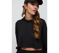 Weiches Kapuzen-Crop-Sweatshirt M