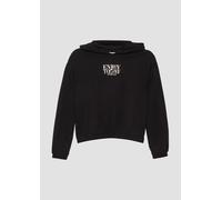 Weiches Kapuzen-Langarmshirt im Boxy-Fit 170/176 schwarz 2152798.9999.170_176