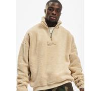 weiches Karl Kani Herren Sweatshirt Reißverschluss 420 g/m² Beige XS