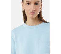 Weiches Kurzarm-Sweatshirt mit Brusttasche blau 34