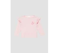 Weiches Langarmshirt aus elastischer Rippware mit Stickerei 80 Rosa 2161431.4101.80