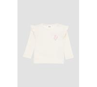 Weiches Langarmshirt aus elastischer Rippware mit Stickerei 92 creme 2161431.0200.92