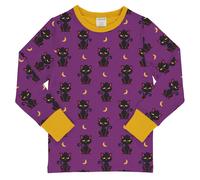 Weiches Langarmshirt Katzen lila 104/110