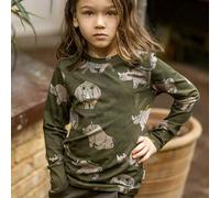 Weiches Langarmshirt Nashorn khaki 86/92