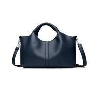 Weiches Leder Damen Handtasche Tote Bag Mode Luxus Frauen Schultertasche Trendy Weiblich Pendeln Crossbody Taschen Geldbörse, blau, Einheitsgröße