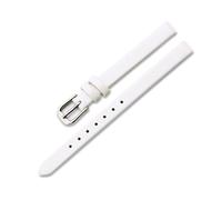 Weiches Leder-Uhrenarmband für Damen, 6mm, 8mm, 10mm, 12mm, Uhrenarmbänder, Damen-Armbanduhr in kleiner Größe, Weiß, 6mm