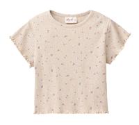 People Wear Organic Kurzarm-Shirt kleine Blümchen sand Gr. 98/104