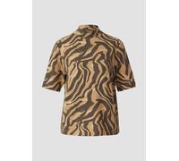Weiches Shirt mit Animal-Print und Stehkragen 46 braun|mehrfarbig 2172300.84A0.46