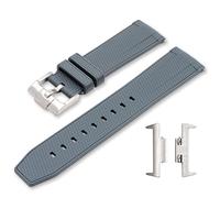 Weiches Silikon-Uhrenarmband, kompatibel mit Tissot PRX 40 mm Uhren, Schnellverschluss-Armband mit Adapter-Sets für Tissot Prx Powermatic 80 Herren-Modelle, Grau