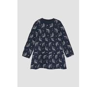 Weiches Sweat-Kleid mit All-over-Print 116 blau