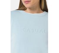 Weiches Sweatshirt mit seitlichen Schlitzen und Wording-Detail blau 44