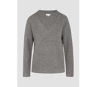 Weiches Sweatshirt mit V-Ausschnitt 32 grau 2163258.9730.32