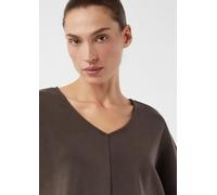 Weiches Sweatshirt mit Ziernaht braun 42