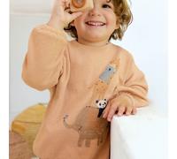 Weiches Sweatshirt Tiere honig-braun 62/68