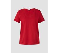 Weiches T-Shirt aus Baumwolle mit V-Ausschnitt 38 rot 2166485.3533.38