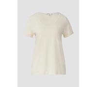 Weiches T-Shirt aus Baumwolle mit V-Ausschnitt 40 Beige 2166485.0750.40
