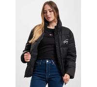 weiches Tommy Jeans Damen Sweatshirt Reißverschluss gesteppt Schwarz L
