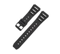 Weiches Uhrenarmband, kompatibel mit Casio-Uhrenarmband CA-53W, CA-61W, FT-100W, W-520U, W-720G, TPU, 18 mm, 20, Armband, Gürtel FT100W(Black-black,18mm)