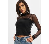 weiches Urban Classics Damen Sweatshirt Mesh Ketten-Detail 45 g/m² Schwarz M