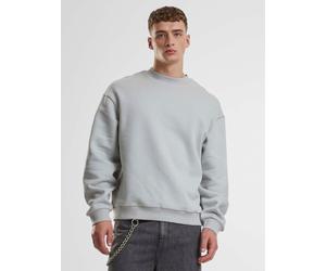 weiches URBAN CLASSICS Herren Sweatshirt Rippbündchen 330 g/m² mit Baumwolle Grau L
