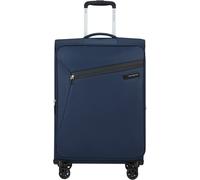 Weichgepäck-Trolley SAMSONITE "LITEBEAM, verschiedene Größen und Farben", Gr. B/H/T: 43cm x 66cm x 26cm 67 l, blau (midnight blau), Polyester, Koffer, Reisekoffer Aufgabegepäck Trolley Volumenerweiter